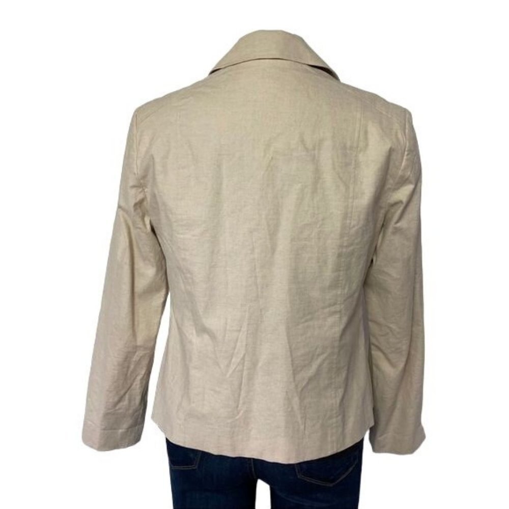 RQT Cream Jacket Blazer Brown Button Down Jacket Size 8 - Picture 7 of 10